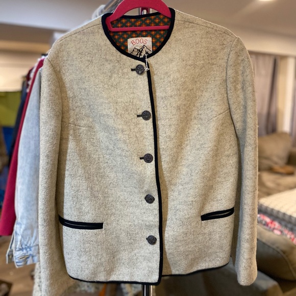 Vintage Boos Wool Button-up Jacket - Size 42 (10) - Picture 1 of 6